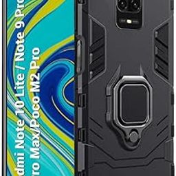 TheGiftKart Back Cover for Redmi Note 10 Lite/Note 9 Pro/Pro Max/Poco M2 Pro (Poly Carbonate | Black | Armor)-picture-30