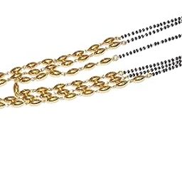 Designer Black & Golden New Gahu Mani Mangalsutra Long Tanmaniya For Women(30 inch)-image-36