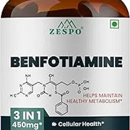 ZESPO Benfotiamine 450mg – High Absorption Vitamin B1 for Nerve Health, Metabolic Support & Cellular Function | With Alpha Lipoic Acid & L-Leucine | Vegan, Non-GMO, Antioxidant Supplement-15