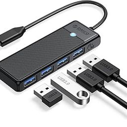 ORICO USB C Hub 4 Ports, USB C to USB Multiport Adapter with 4 USB 3.0 Ports, USB C Splitter Compatible for Laptops MacBook, Surface, iPad Pro, XPS, Chromebook, and Other Type C Devices(Black/0.5ft)-image-3