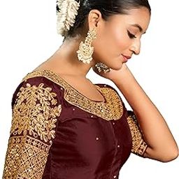 Women Silk Half Sleeve Blouse-picture-29