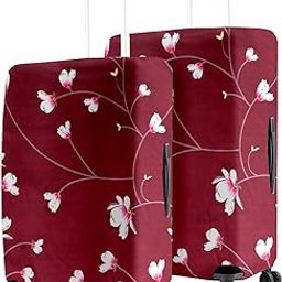 Eco Friendly Spandex 55 cm (20 Inch) and 65 cm (24 Inch) Protective Luggage Cover Small Fits 18-22 Inch Medium Fits 22-26 Inch-Pack of 2-Maroon-35