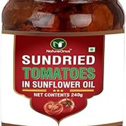 NatureOnus Premium Sundried Tomatoes in Oil 240g | Used in Pizza, Snacks, Nibbles, Anti-Pasto, Pasta, Sandwiches, Vegetables, Meats, and Breads (Marinated in Sunflower Oil) (Pack of 1)-image-84