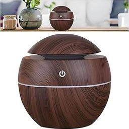 Shimol Wood Cool Mist Ultrasonic Humidifier for Room Moisture, Aroma Diffuser for Home, Essential Oil Diffuser with Colorful Light, Auto Shut-Off Ideal for Office, car, Travel, Home (Dark Brown)-image-84