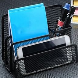 EXPORA 1 Piece Metal Desk Organizer File Storage Rack Paper Office Organization Black-7
