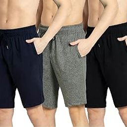West Gate Clothing Plus Sizes Men's Cotton Knee Length Shorts | Casual and Night Wear Mens Shorts Pack of 3-picture-54