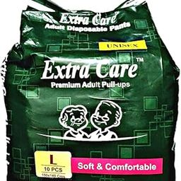 Extra Care Adult Diapers Pants Disposable Unisex Size Large 10 Count-image-9