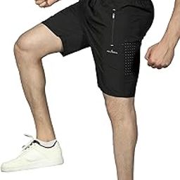 NS Lycra Shorts for Men with Zipper Pocket | Comfortable Stylish Design | Running Shorts for Men | Regular Shorts for Men-picture-17