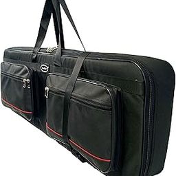 MALAV Casio CT-S300 CT-S200 CT-S100 Casiotone Keyboard Case Cover Bag with Back Shoulder Carry Straps, Pockets & Waist Belt for Dangle Free Support (Padded Cover Bag)-11