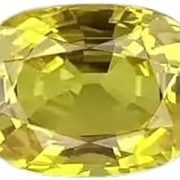 BRAINCORD 5.50 Carat Yellow Sapphire Stone Original Certified Pukhraj Stone 5.50 Ratti Premium Yellow Sapphire Oval Shape Pila Pukhraj Kanagapushyaragam For Jewellery Purpose पुखराज रत्न ओरिजिनल-image-3