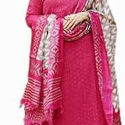 Magenta Pink Schiffli Embroidered Kurta Pant Set with Khadi Silk Dupatta | Elegant Ethnic Cotton Ensemble for Women | Available Sizes: M to XXL-image-56