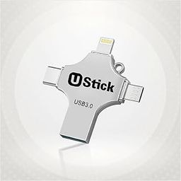 Ustick 2 TB 4 in 1 Pen Drive with Micro USB, USB A, Type-C for iOS & Android Compatible with iPhone, iPad, Android, PC and More Devices-10