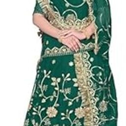 Women's Embroidered Georgette Semi-stitched Rajasthani Rajputi Poshak Lehenga Choli With Dupatta Set-HOME-image-11