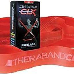 TheraBand Non-Latex CLX Consecutive Resistance Band Loops, Individual 5 Foot Pre-Cut, 9 Loops, Red, Medium, Beginner Level 3-picture-2