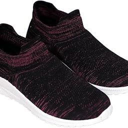 Women's Casual Walking Shoes | Breathable Woven Style | EVA Cushioning | PVC Sole Durability | Ideal for Daily Use | Sizes 4 to 8SHPML_27_BLK-Parent-image-87