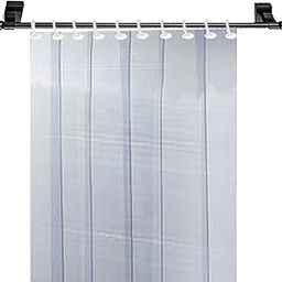 Kuber Industries 3 PVC AC Curtain |Eyelet Rings & Waterproof Material|.50 MM Thickness & Mold Mildew Free|Size 7 Feet (Transparent),Solid,Grommet Curtains-50