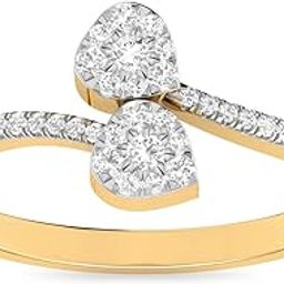 pc jeweller 18k (750) Yellow Gold and Diamond Ring for Women-picture-36