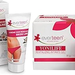 Everteen Women Combo - Natural Bikini Line Hair Remover Cream 50G And Yonilife Revitalizing Gel, Pack of 1-image-32