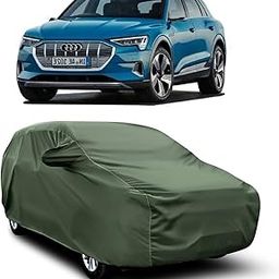 AOSIS® 100% Waterproof Car Body Cover Compatible with Audi E-Tron with Mirror Pocket | 3 Layered Thick Fabric | 100% Rain Proof | Weather Proof | Dust Proof (Olive Green)-picture-19