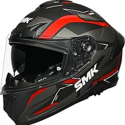 SMK Typhoon Azonix ISI, DOT & ECE 06 Certified Helmet with Dual Visor MATT Black & Grey - S-image-87