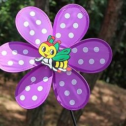 CALANDIS™ Windmill Whirl Gifts Flower Pinwheels for Kids Baby Toy Yard Garden Purple | Windmills & Wind Spinners | Garden D?©cor | I2-picture-27