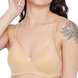 Women's Powernet Solid Padded Full Cup Wire Free T-Shirt Bra - Nude-24