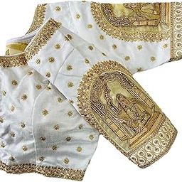 Women Silk Half Sleeve Blouse-image-5