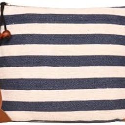 ASTRID Hearts 20 Cms Cosmetic Pouch (S_ASTD0403_Blue And White Striped)-picture-10