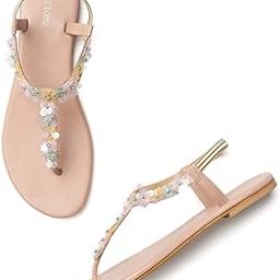Women's Floral Embellished Pair of Fashion Flat Sandals-image-46