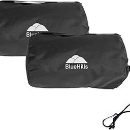 BlueHills Ultra Compact Travel Blanket 2 Pack Large Soft Cozy Portable Blanket Sheet with Carry Case and for Flight Airplane Car Layover Camping Hotel C203-2PK-Black-image-67