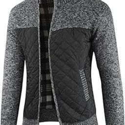 Men's Cardigan Sweaters Winter Warm Knitted Jackets Long Sleeve Full Zip Thick Thermal Casual Flannel Lining Warm Coat-image-1