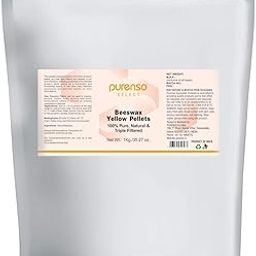 Purenso Select - 100% Organic Beeswax Pellets, Triple Filtered - Yellow, 1Kg Cosmetic Grade I Easy Melt for DIY Candles Skin Care Lip Balm-image-19