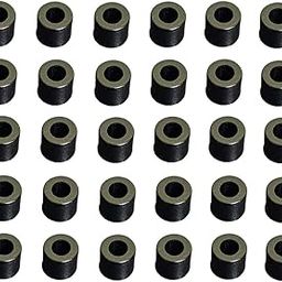 6×3.5x4mm - Nylon PCB Round Bush Spacer - Black - Pack of 30-image-27