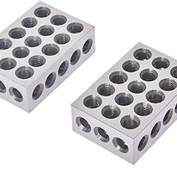 waltyotur 1 x 2 x 3 Inch Block 23 Hole Block Set Super Precision with Screw Hex Key for Milling Machine with Plastic Housing-6