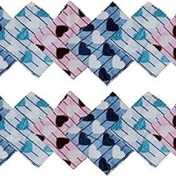 400 GSM Microfiber Handkerchiefs, Multicolor Hanky Set for Women, Kids & Babies (25x25 cm, Pack of 12)-93
