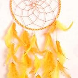 CANWIN™ | Dream Catcher | Wall Hanging | Yellow & Orange Colour | Handmade | Size : Size (LxB) 45 x 15 cm (Pack of 1)-31