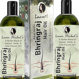 Laam Herbals Ayurvedic Bhringraj Hair Oil | A Blend of Herbs & Cold-Pressed Oil | For Complete Hair & Scalp Care- 2X100 ml-image-8