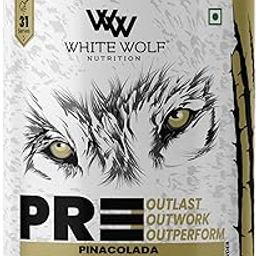 White Wolf Pre Workout | Pinacolada | 434g | 31 Servings | Pre-Training Powder with Beta-Alanine, L-Citrulline, Electrolytes & Triple Caffeine | No Sugar | Clean Energy Support-12