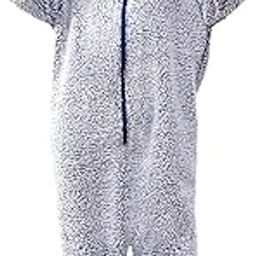 Womens Fluffy Bear Onesie Pajamas,Shu Velveteen Warm Cozy Christmas Pjs Sleepwear Romper Jumpsuit Zipper with Pocket-image-60