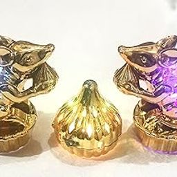 kunya® Colour Changing LED Modak & LED Mushak/Mooshak Ganpati Modak Shaped LED Light for Ganesh Diwali, Festival Lighting for Home, Decoration 1 LED Modak & 2 Mooshak (Batteries Not Included)-20