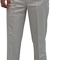 Men's Regular fit Formal Flat Front Trousers-image-2