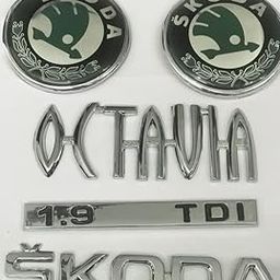 MVKS CAR Badge Emblem Monogram Logo Decals wrap Sticker 3 Symbol 3D Kit Compatible with Octavia CAR 8-16