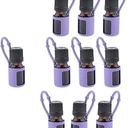 UJEAVETTE® 10 Pcs 5ml Empty Refillable Essential Oil Bottles Case with Silicone Sleeve-2