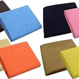 Men's Poly Cotton Unstitched Shirt & Trouser Fabric Combo Set (Multi Color; Free Size)-image-63