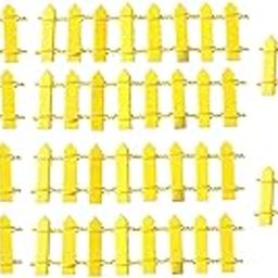 BHOOLU&GOOLU Fence Miniatures for Fairy Garden Ornamental Decorative Fencing- Yellow-(10 pcs/Set)-20