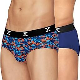 Men's Ace & Shuffle Micromodal Regular Fit Solid & Printed Antimicrobial Briefs with No Marks Waistband (Pack of 2)-image-11
