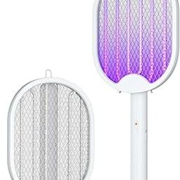 Mosquito Killer Bat with Uv Light Lamp Five Nights Mosquito Killer Autokill 2 in 1 Mosquito Racket 1200Mah Lithium Ion Rechargeable Battery Handheld Electric Fly Swatter Easy use Home6-13