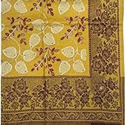 Women's Woollen Kashmiri Embroided Shawl (vch18223, Yellow, 40 * 80 inches)-image-46