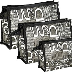 TULMAN Travel Cosmetic Pouch (Set of 3 Dojes Grey) - Multipurpose Organizer for Makeup, Jewelry, Toiletries & Accessories Organizer Synthetic Material - Compact & Lightweight - Unisex for Men & Women-image-49