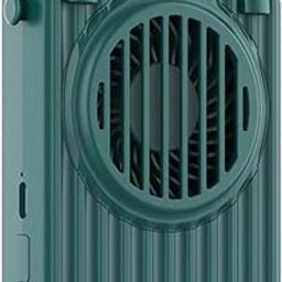 ZAPORA Mini Air Conditioner Fan Mini Portable Ventilator Hand Neck Fan Handheld Rechargeable Folding Cooling Table Small Hanging Air Conditioner Cooler (Color : Dark green)-15